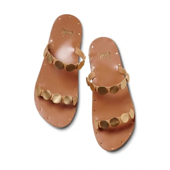 Beek Leather Topaz Gold Sandals size 6 - Picture 3 of 5